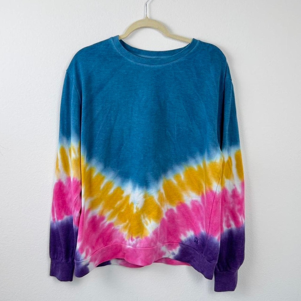 Ivory Ella tie dye fleece sweatshirt small colorful cozy sweatshirt - Picture 2 of 8